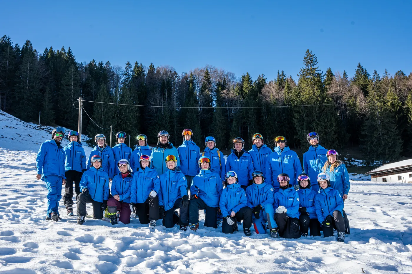 The team in blue