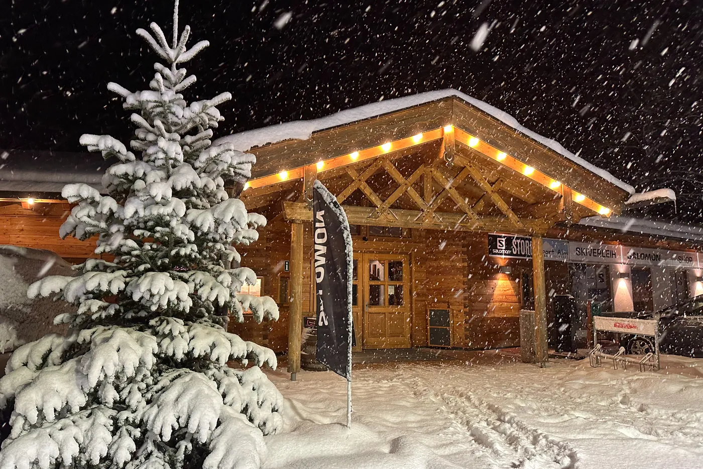 Snowfall in the evening