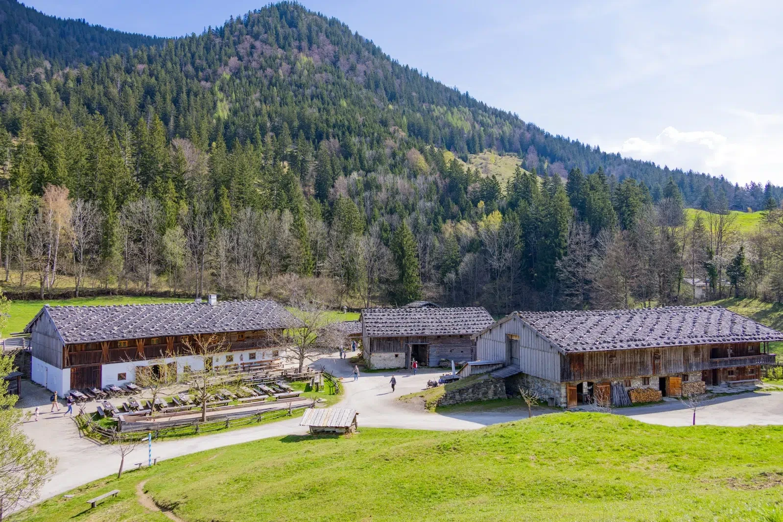 Looking out over the museum village