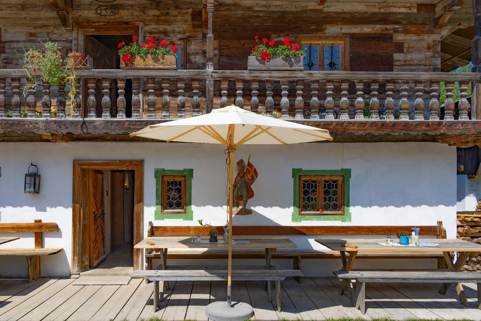 The entrance at the main house