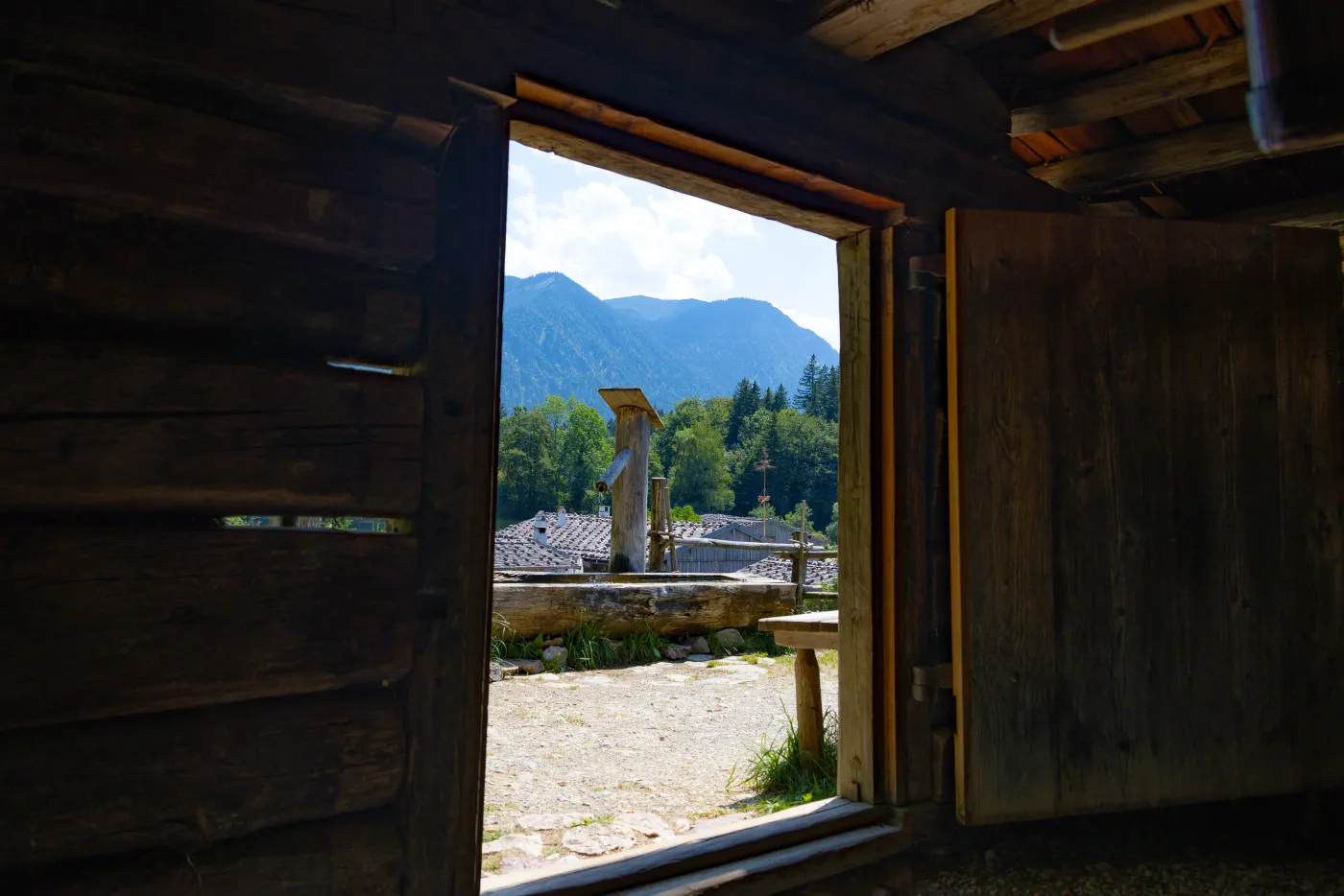Looking out from the Kasalm hut into the summer green