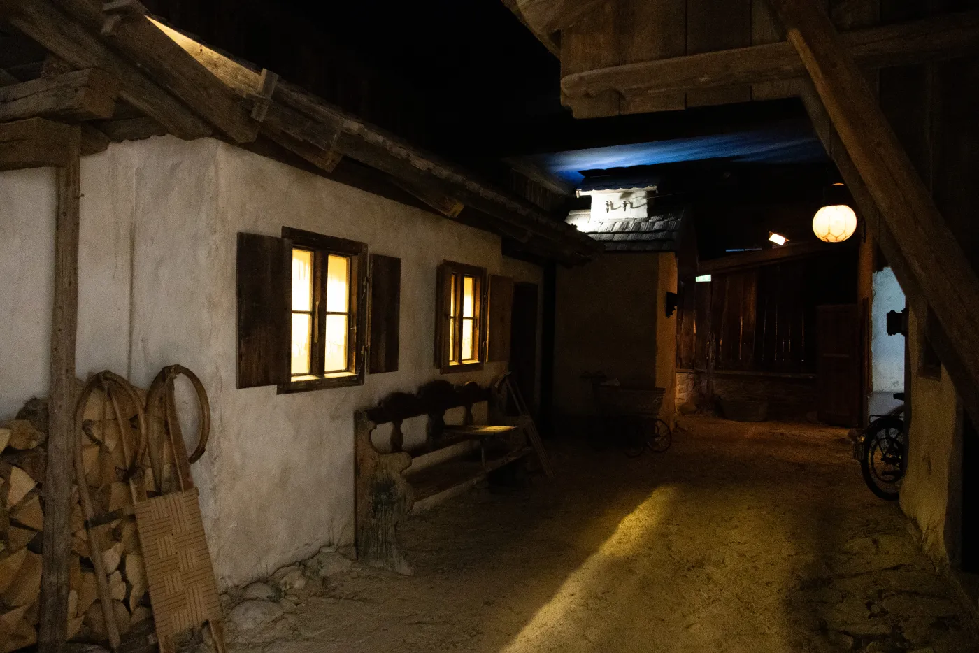 Inside the Lukashof, home of the electricity exhibition